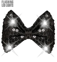 Černý blikající motýlek, s flitry