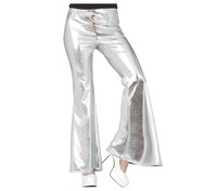 Dámské disco kalhoty, stříbrné