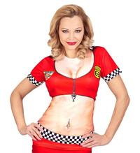 Dámské tričko, potisk závodnice