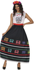 Dámský kostým s lebkou, Dia de Los Muertos