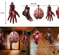 Halloweenská girlanda orgány, 3 m