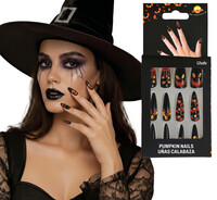 Nalepovací halloweenské nehty s lepidlem