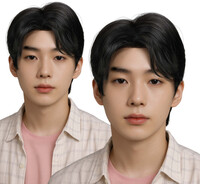 Pánská paruka K-Pop, černá