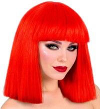 Dámská červená paruka "showgirl"
