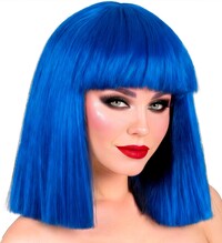 Dámská modrá paruka "showgirl"