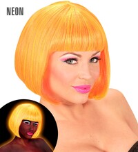 Dámská neonová paruka Valentina, oranžovo-žlutá