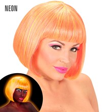 Dámská neonová paruka Valentina, žluto-růžový melír