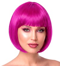 Dámská paruka magenta, účes bob
