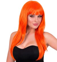 Dámská paruka s ofinou, oranžová