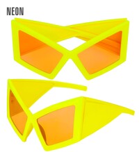 Brýle oversized v neonově žluté barvě