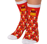 Ponožky s nápisem Beer king