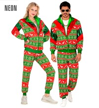 Unisex zeleno-červená vánoční šusťákovka
