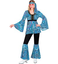 Dámský hippie kostým z 60. let – modrá mandala