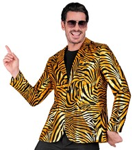 Pánské zlaté sako s animálním vzorem