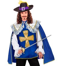 Pánský kostým modrý mušketýr