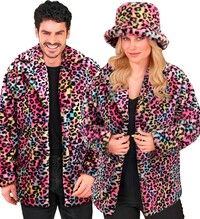 Unisex plyšová bunda s leopardím vzorem