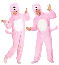 Unisex plyšový kostým růžový lev