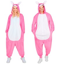 Unisex plyšový kostým růžový zajíček