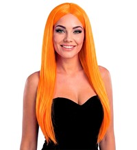 Dámská oranžová paruka glamour