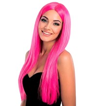 Dámská růžová paruka glamour