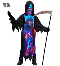 Dětský neonový kostým smrtka s maskou