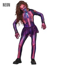 Dívčí kostým neonová kostra
