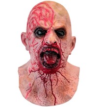 Hororová latexová maska na hlavu a krk – zombie