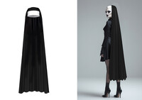 Dlouhý čepec pro jeptišku, 140 cm