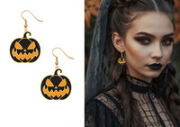 Halloweenské náušnice, dýně