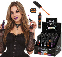 Lesk na rty s halloweenskými motivy, různé barvy