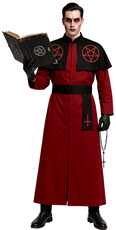 Pánský kostým satanistický kardinál, červený