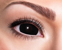 Certifikované týdenní barevné kontaktní čočky nedioptrické mini sclera, black magic