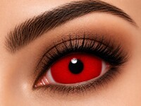 Certifikované týdenní barevné kontaktní čočky nedioptrické mini sclera, devil