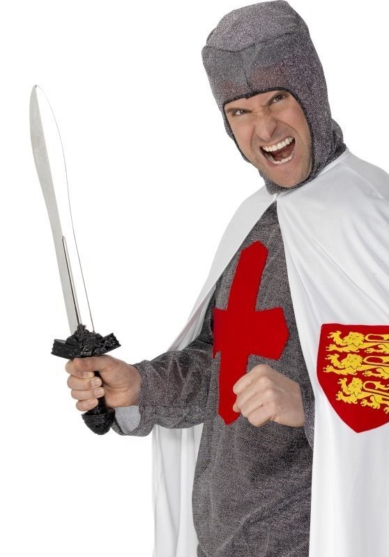 Meč pro rytíře černý, stříbrná čepel