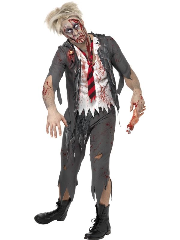 Pánský kostým na Halloween High School zombie školák - Velikost M 48-50