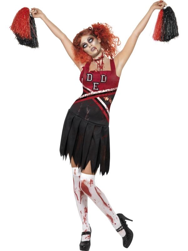 Dámský Halloween kostým středoškolská zombie roztleskávačka - Velikost XS 32-34