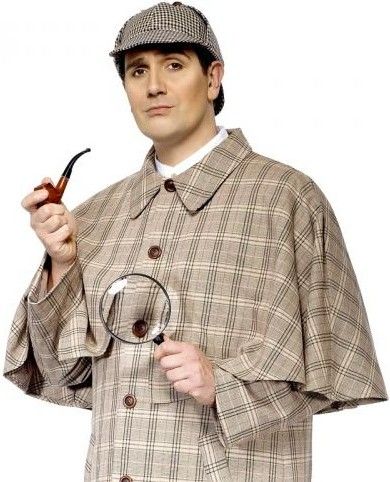 Pánská sada Sherlock Holmes (fajfka, lupa)