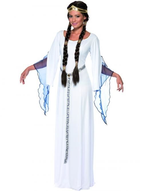 Dámský kostým Středověká dívka bílá - Velikost M 40-42