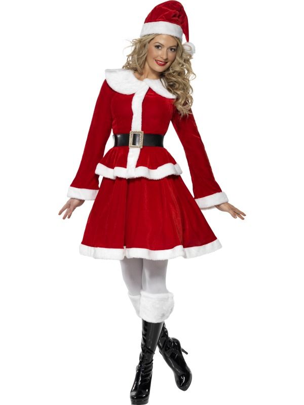 Dámský kostým Miss Santa deluxe - Velikost L 44-46