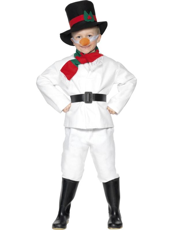 Dětský kostým sněhulák s červenou šálou - Pro věk (roků) 10-12