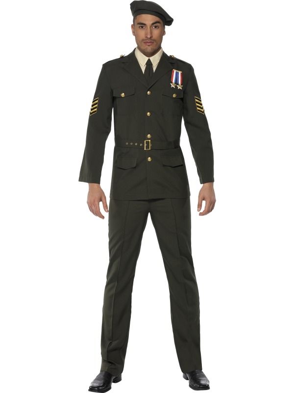 Pánský kostým Důstojník - Velikost L 52-54