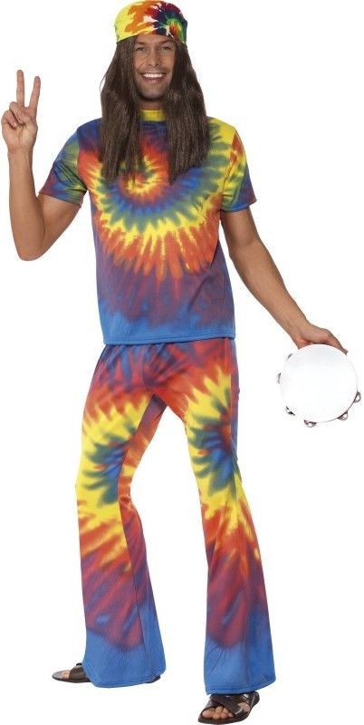 Pánský kostým hippiesák (barevný) - Velikost M 48-50