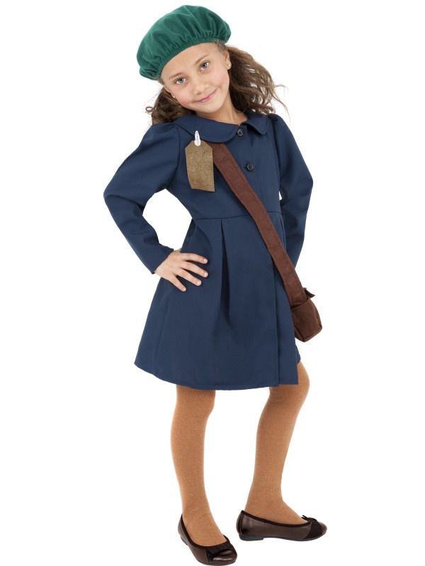 Dívčí kostým Válečná evakuovaná dívka - Pro věk (roků) 10-12