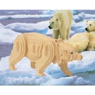 Dřevěná stavebnice zvířatka - Lední medvěd