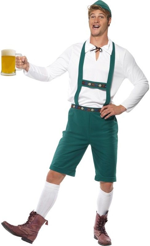 Pánský kostým Oktoberfest, zelený - Velikost M 48-50