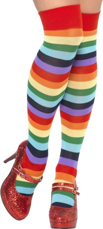 Punčochy klaun pruhované barevné