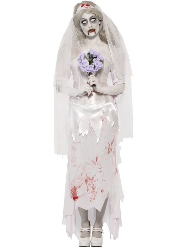 Dámský kostým k halloweenu Zombie duch nevěsty - Velikost S 36-38