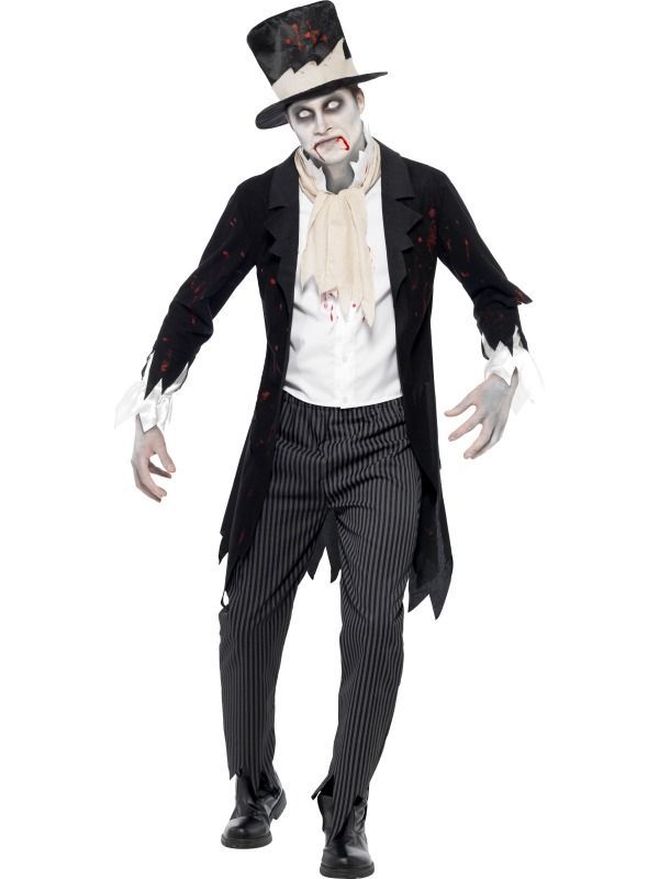Pánský kostým na Halloween Zombie ženich - Velikost L 52-54