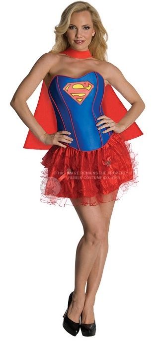 Dámský kostým Supergirl s korzetem - Velikost XS