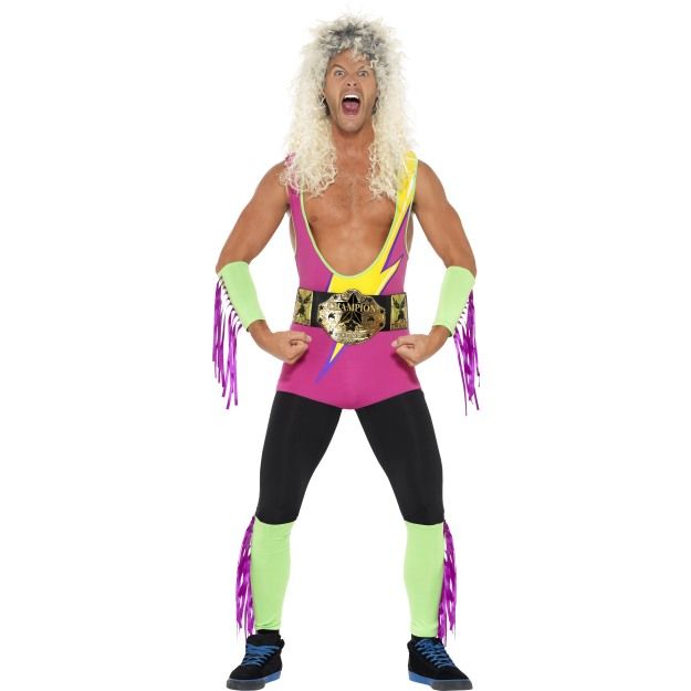 Pánský kostým retro wrestler - XL